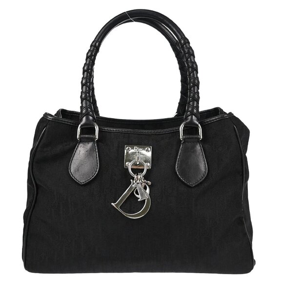 Christian Dior Black Lovely Trotter Tote Handbag 06-B0-0077 XX06759 - Picture 1 of 7
